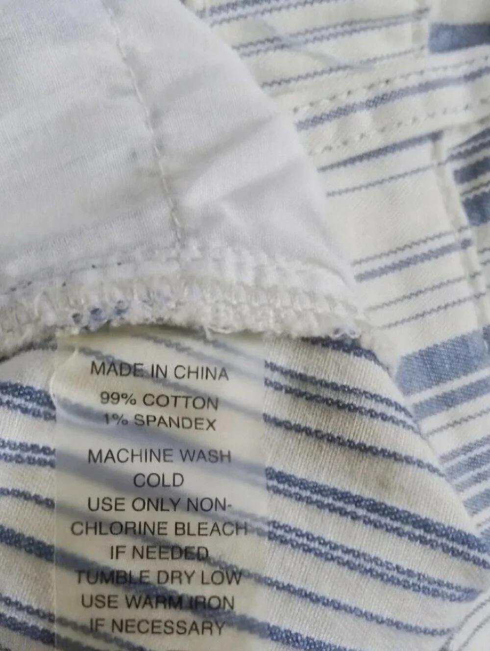 Two By Vince Camuto Cream and Blue Striped Mini Skirt SZ 10 - Picture 5 of 7